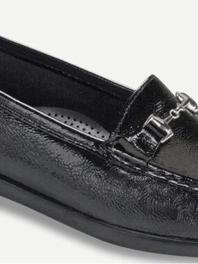SAS Black Patent Leather Slip-On Loafers Classic Preppy Comfortable Casual Work
